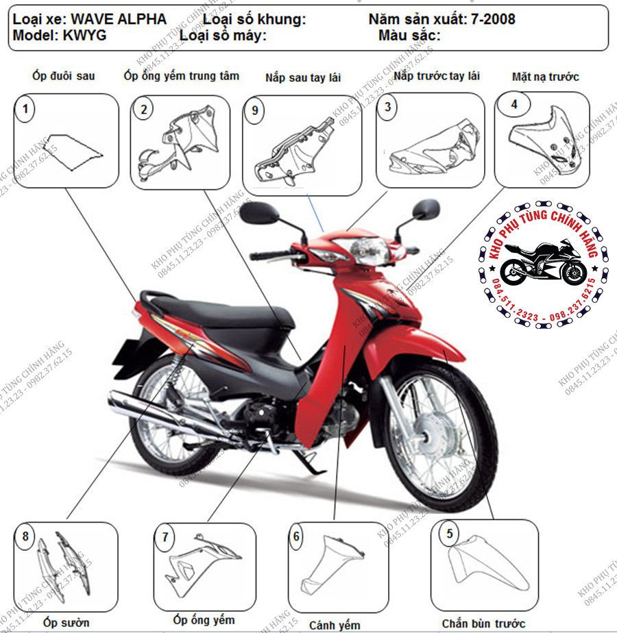 Mua Dàn áo dành cho Honda Wave nhỏ Alpha110ZxTrung Quốc loại 1 màu Xanh  Ngọc  Dàn áo tem chóaốc tại Eon Racing Oil  Tiki